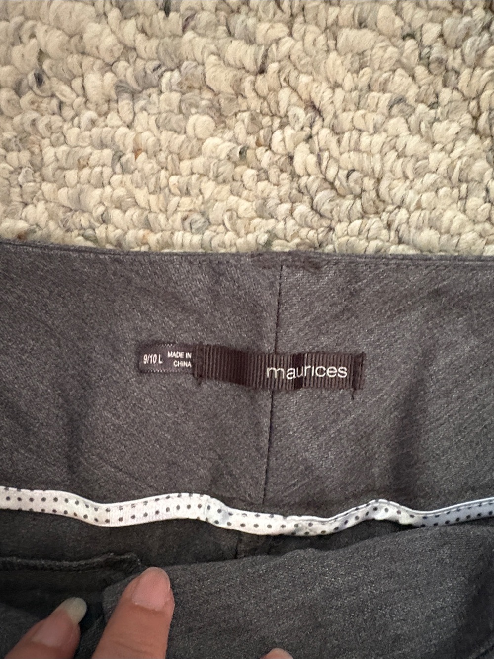 Maurice's grey smart trousers with faux pockets Size 9/10 Long - Picture 7 of 11
